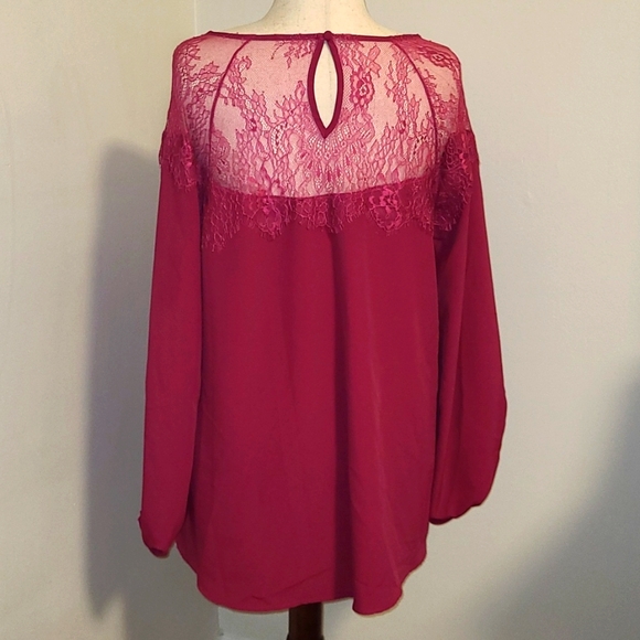 NWOT - Davi & Dani Lace Detail Boho Top - Size 1XL - Picture 7 of 7